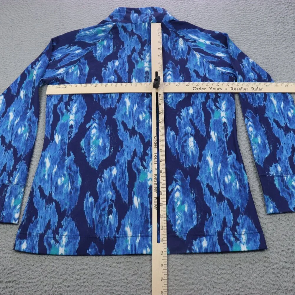 Sunsets and Sweat Tea Jacket Womens Small Blue Full Zip Lightweight Golf UPF 50 - Picture 10 of 12